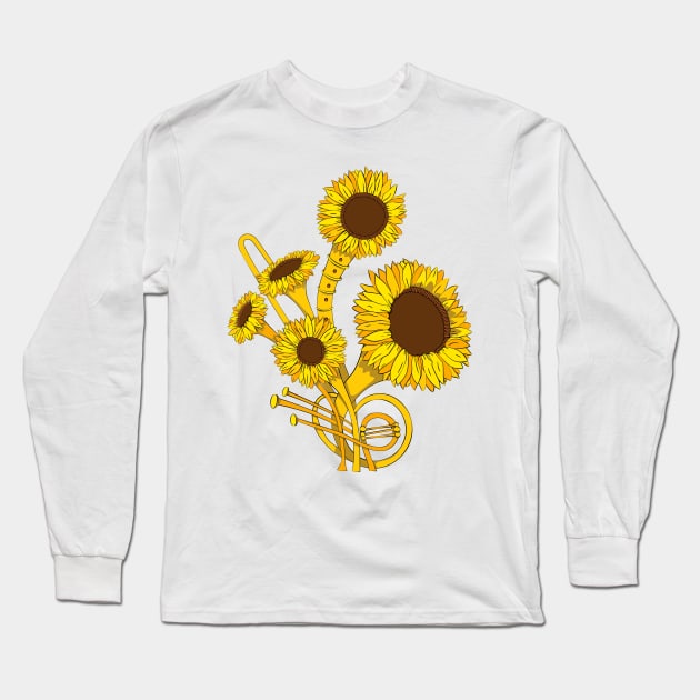 Sunflower Orchestra Long Sleeve T-Shirt by lents